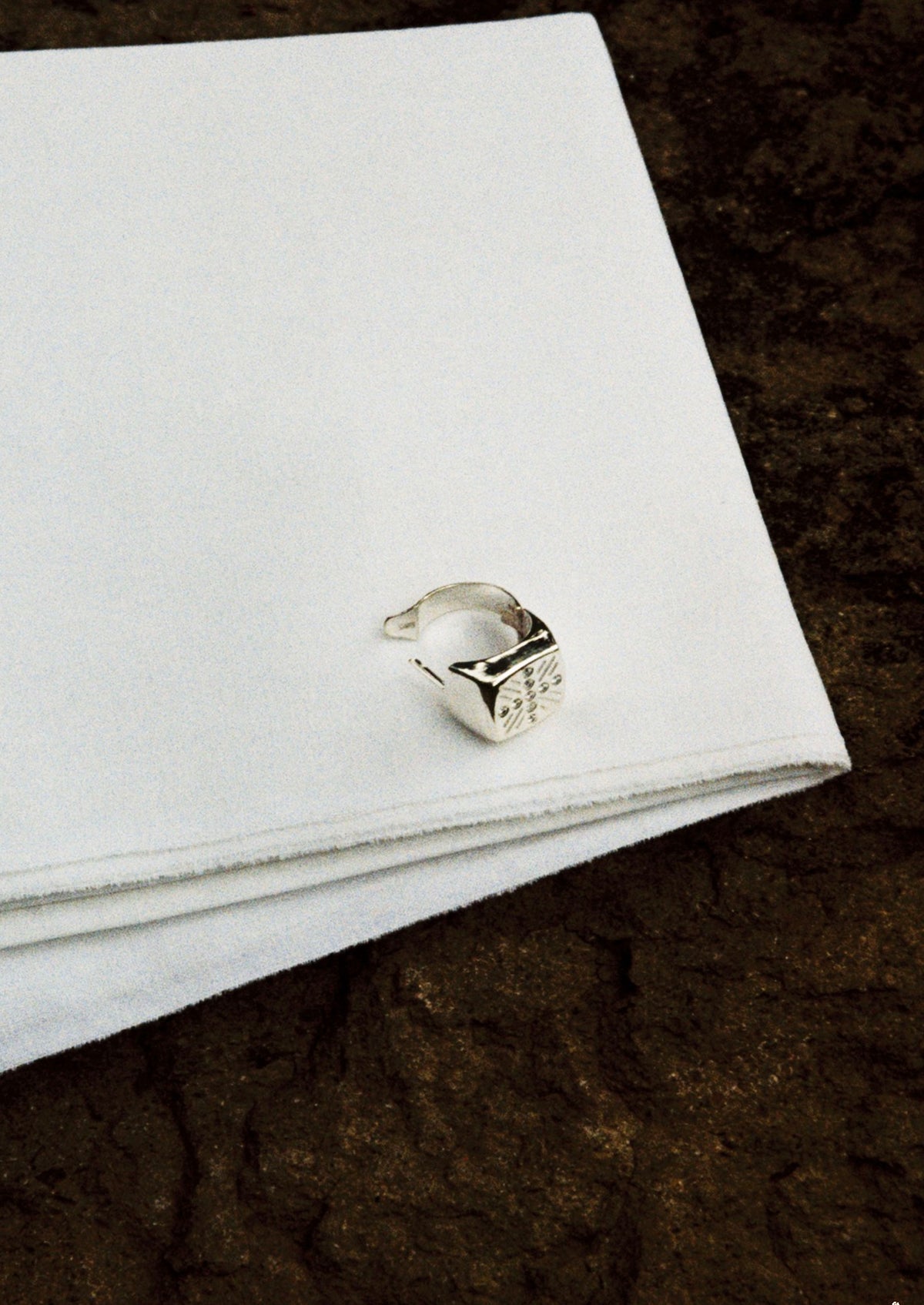 JAMAL — moissanite cross mono earring
